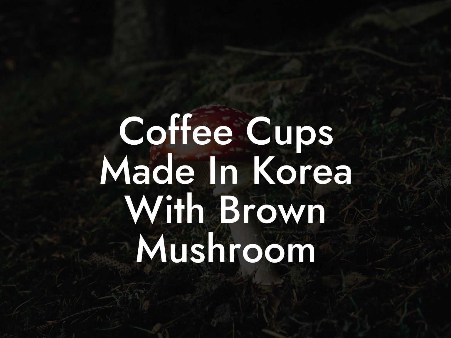 Coffee Cups Made In Korea With Brown Mushroom