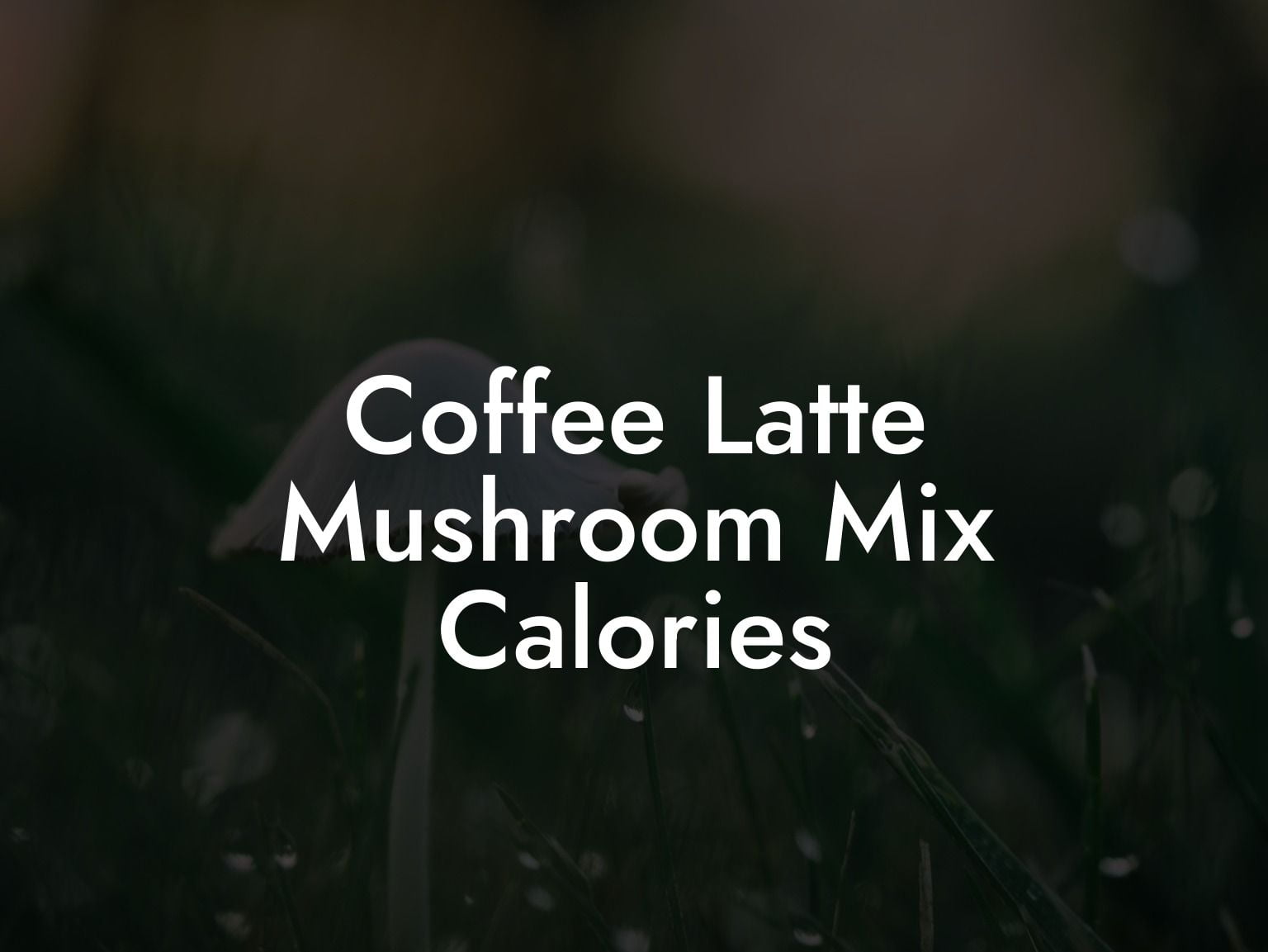 Coffee Latte Mushroom Mix Calories