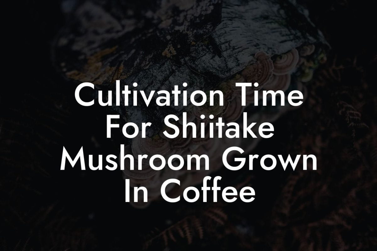 Cultivation Time For Shiitake Mushroom Grown In Coffee