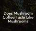 Does Mushroom Coffee Taste Like Mushrooms