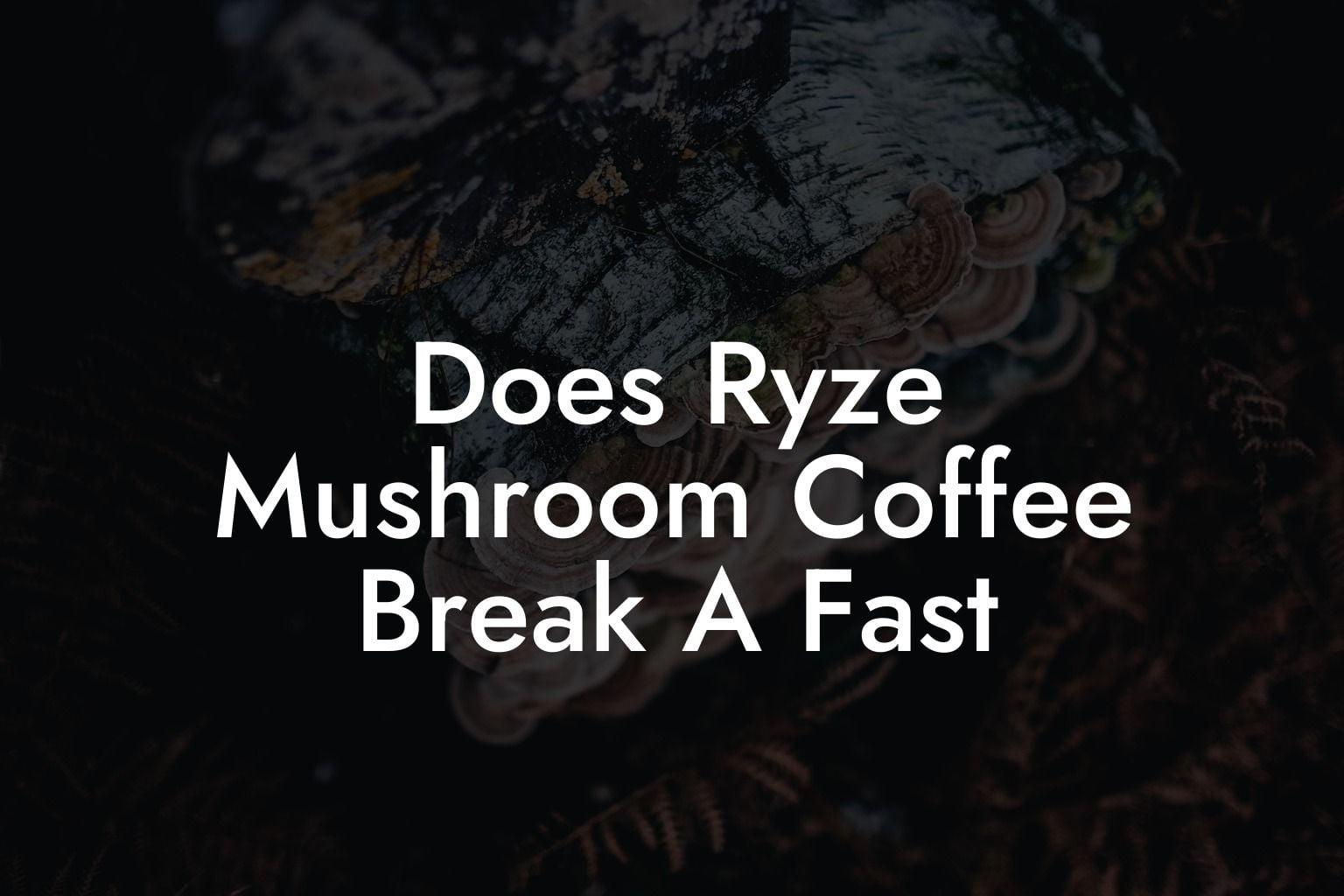 Does Ryze Mushroom Coffee Break A Fast