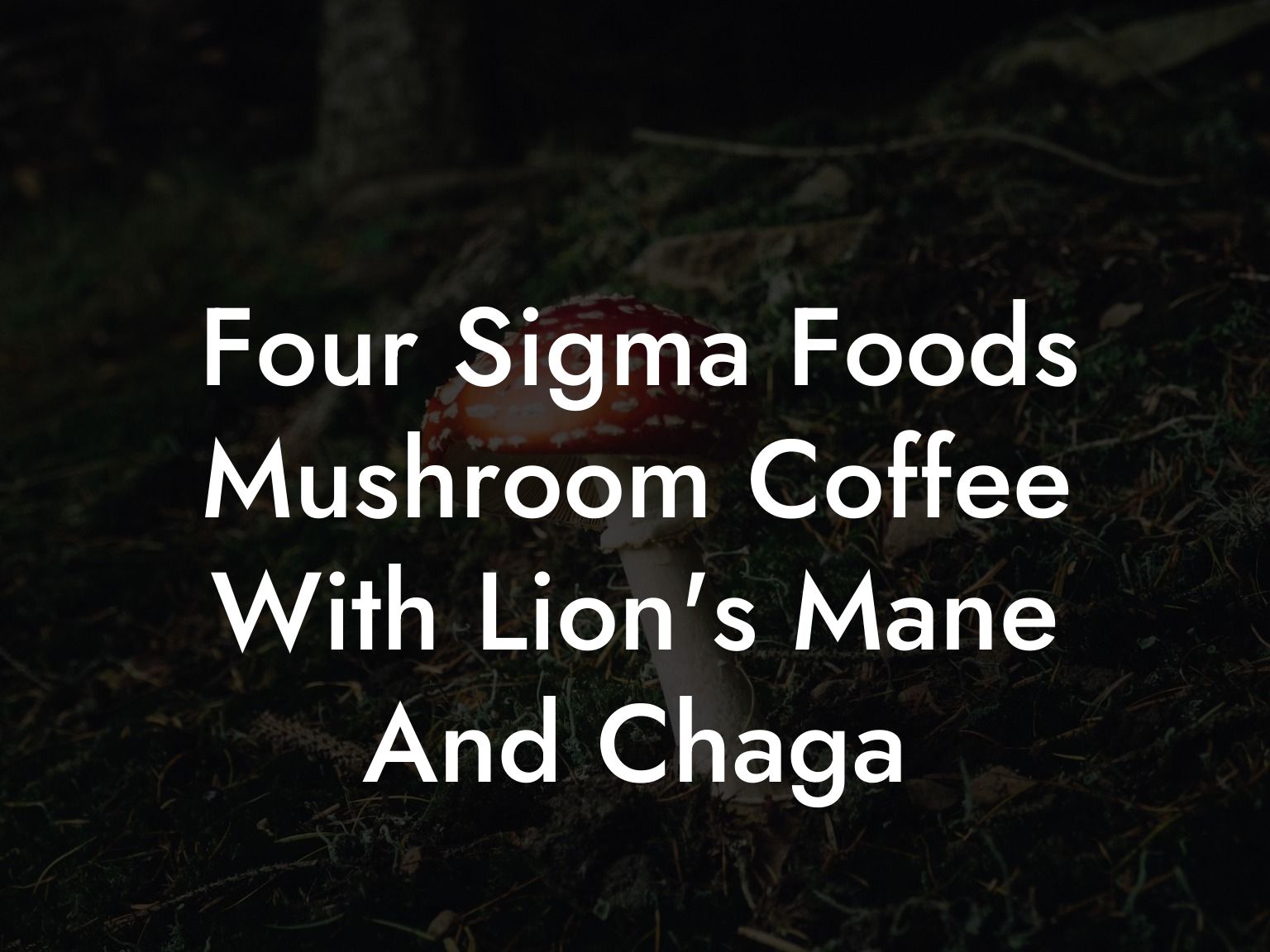 Four Sigma Foods Mushroom Coffee With Lion's Mane And Chaga