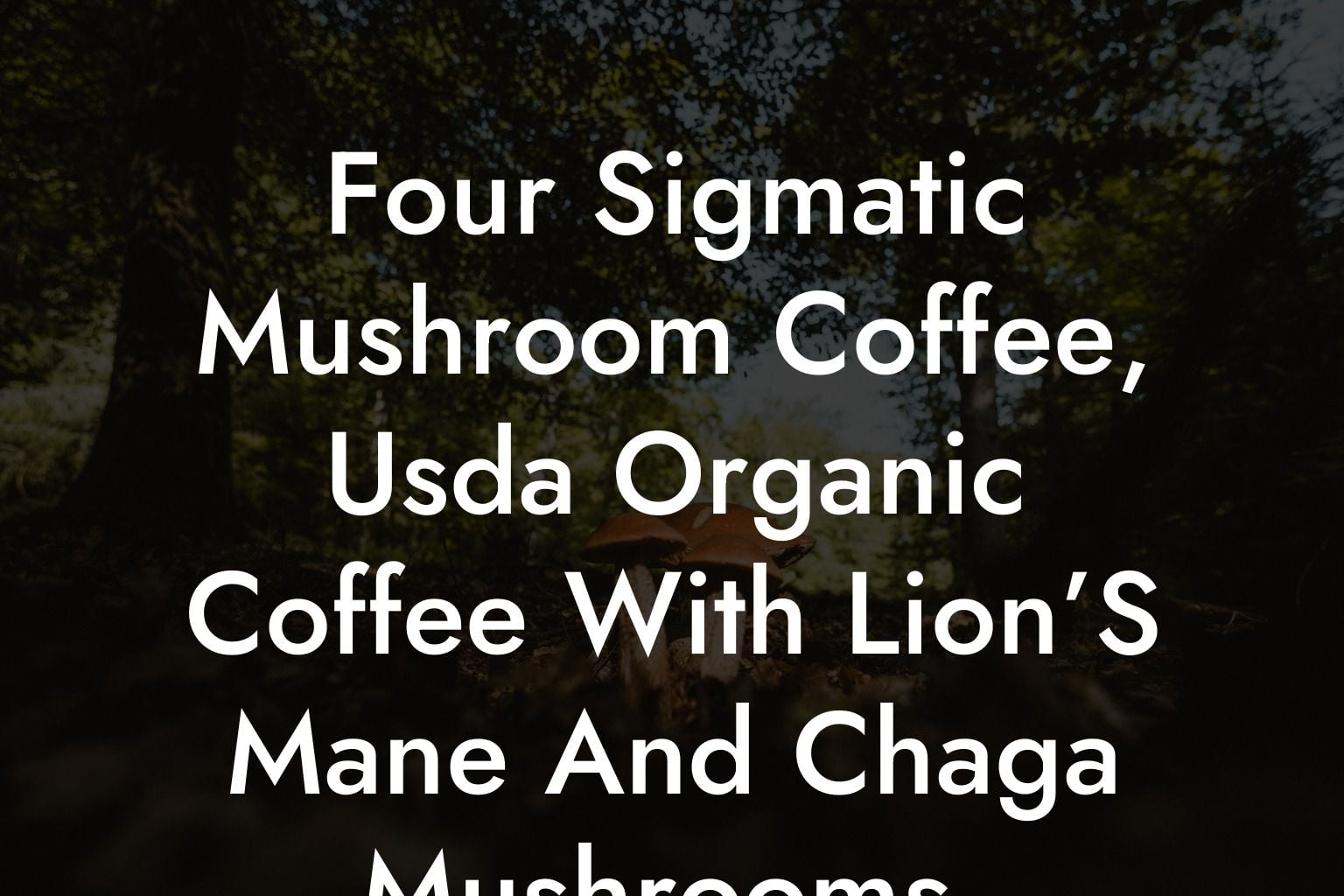 Four Sigmatic Mushroom Coffee, Usda Organic Coffee With Lion’S Mane And Chaga Mushrooms,