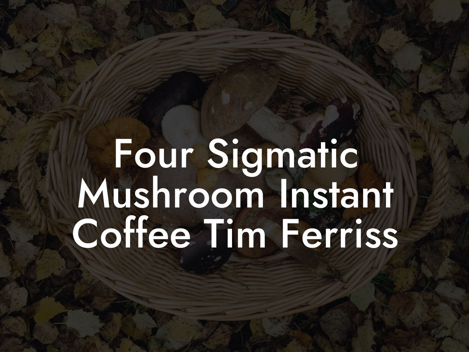 Four Sigmatic Mushroom Instant Coffee Tim Ferriss