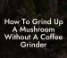 How To Grind Up A Mushroom Without A Coffee Grinder