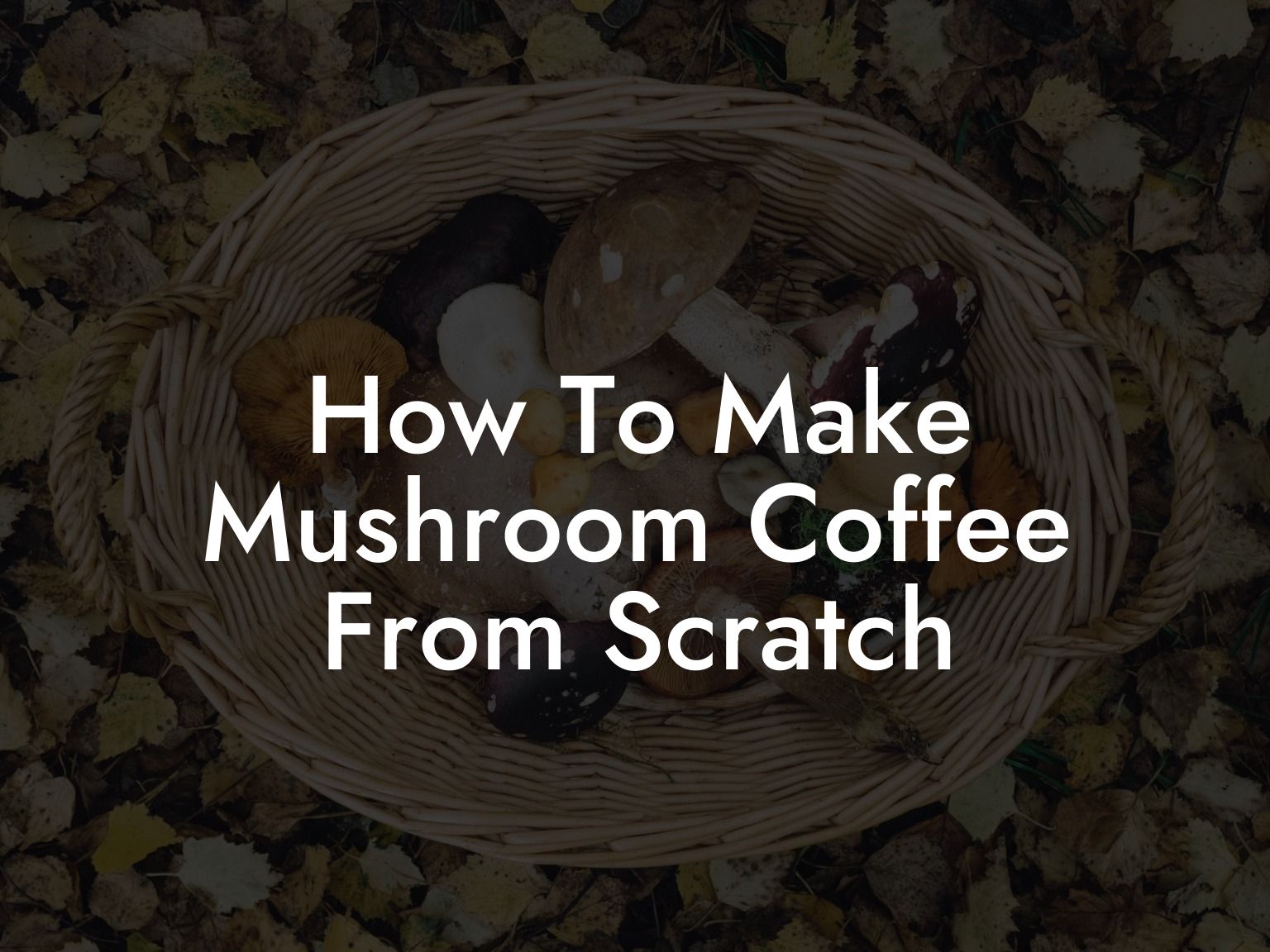 How To Make Mushroom Coffee From Scratch