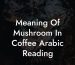 Meaning Of Mushroom In Coffee Arabic Reading