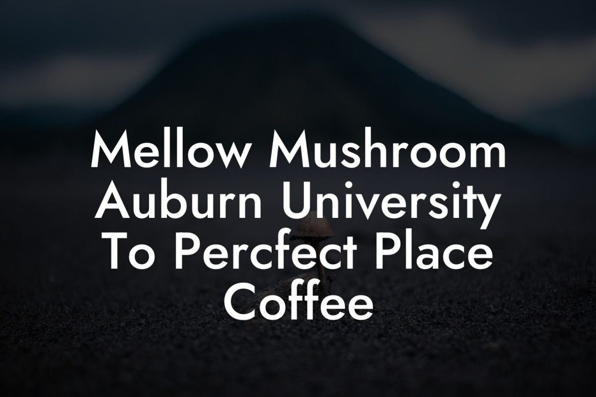 Mellow Mushroom Auburn University To Percfect Place Coffee