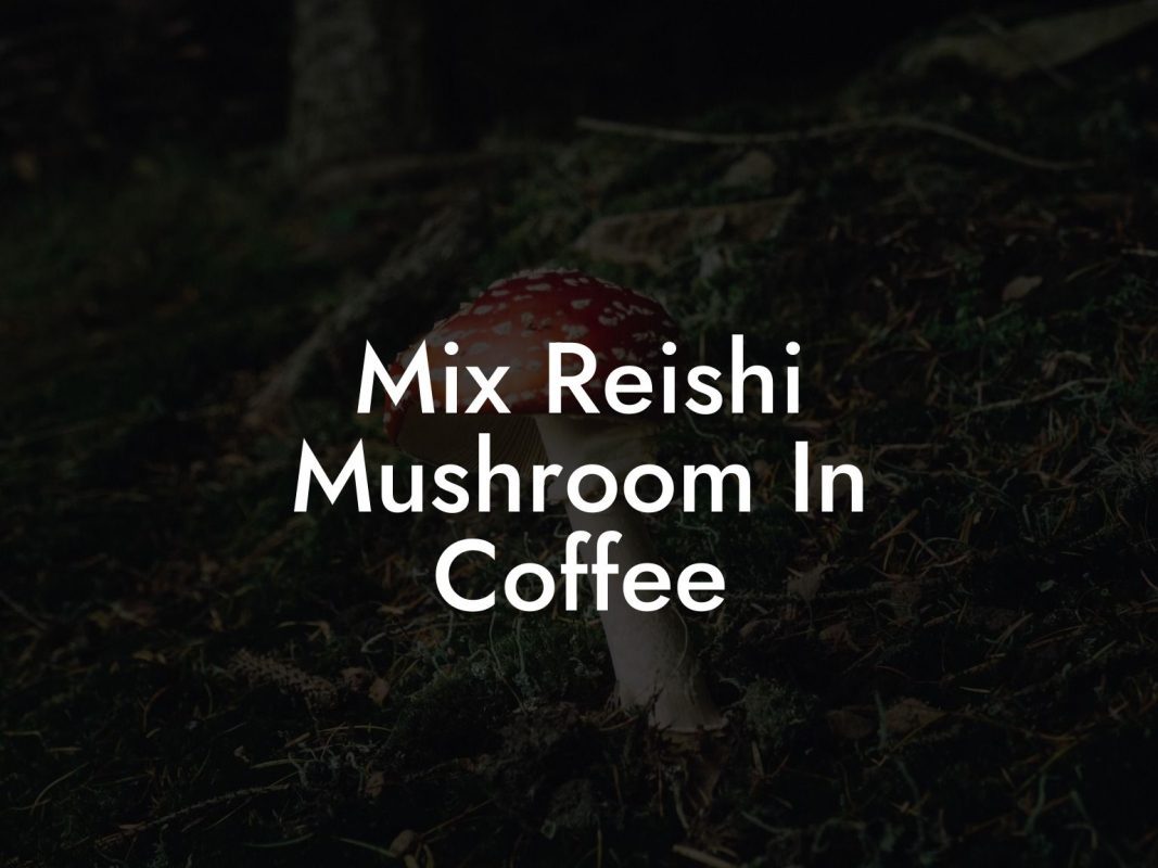 Mix Reishi Mushroom In Coffee