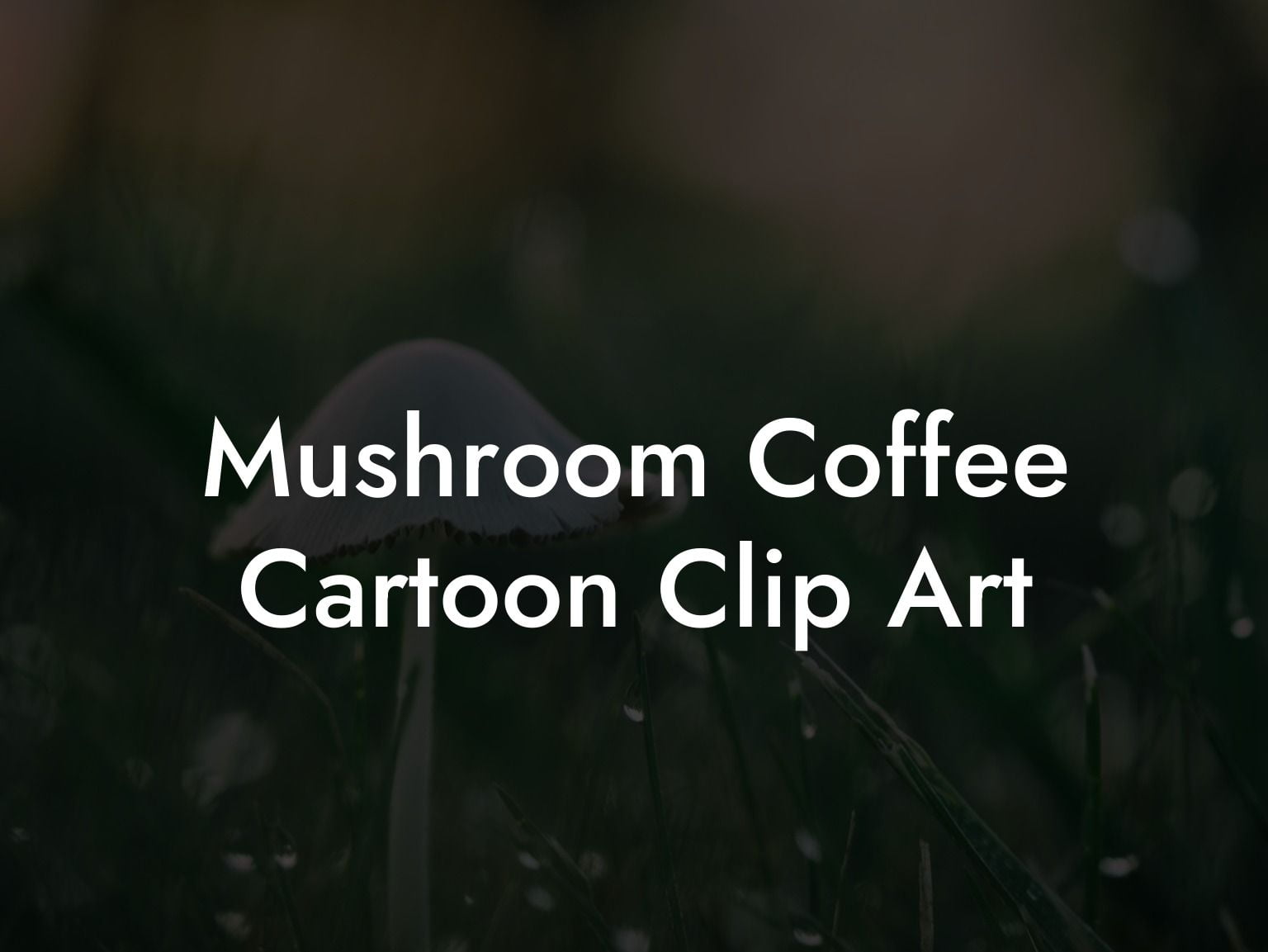 Mushroom Coffee Cartoon Clip Art