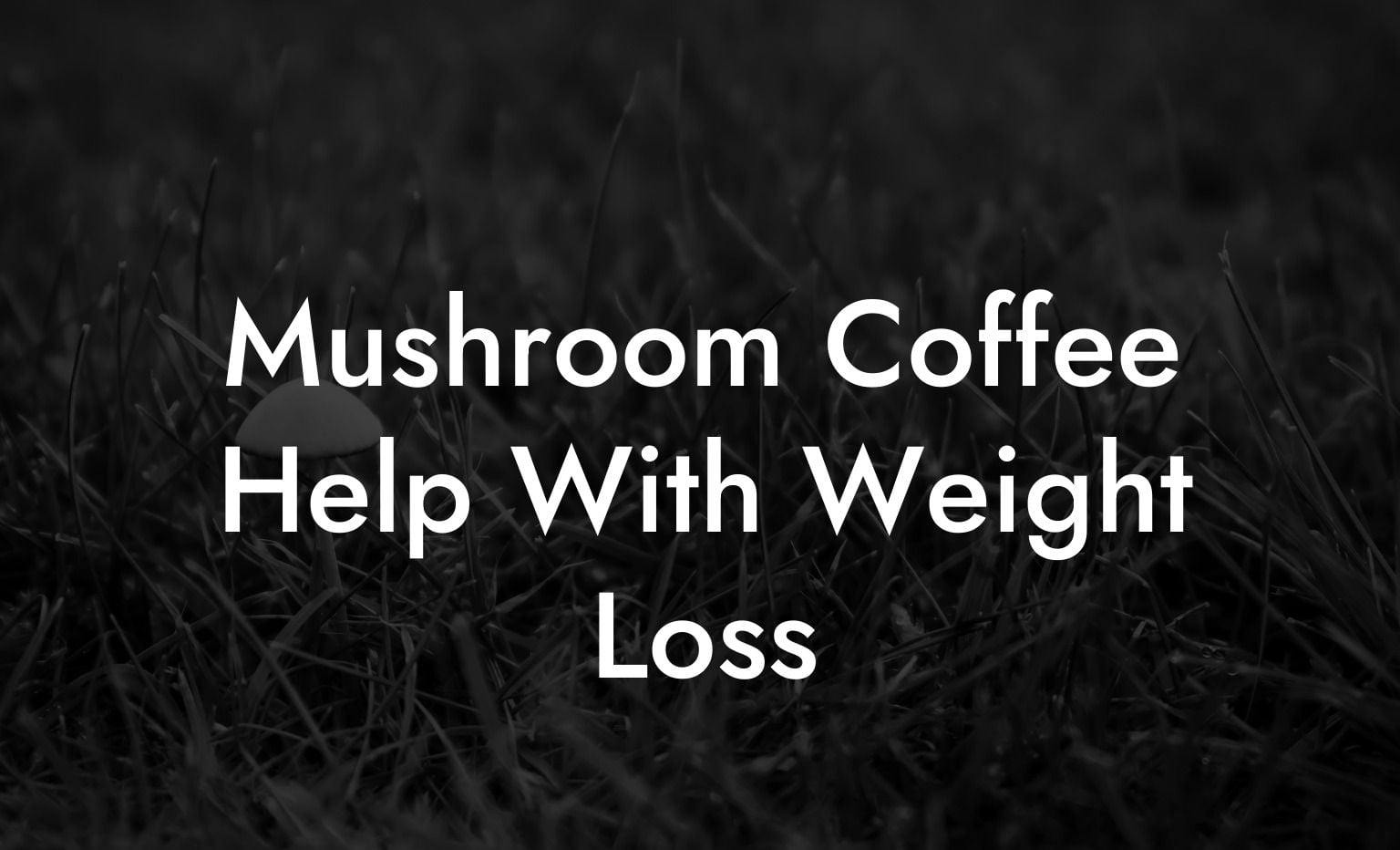 Mushroom Coffee Help With Weight Loss
