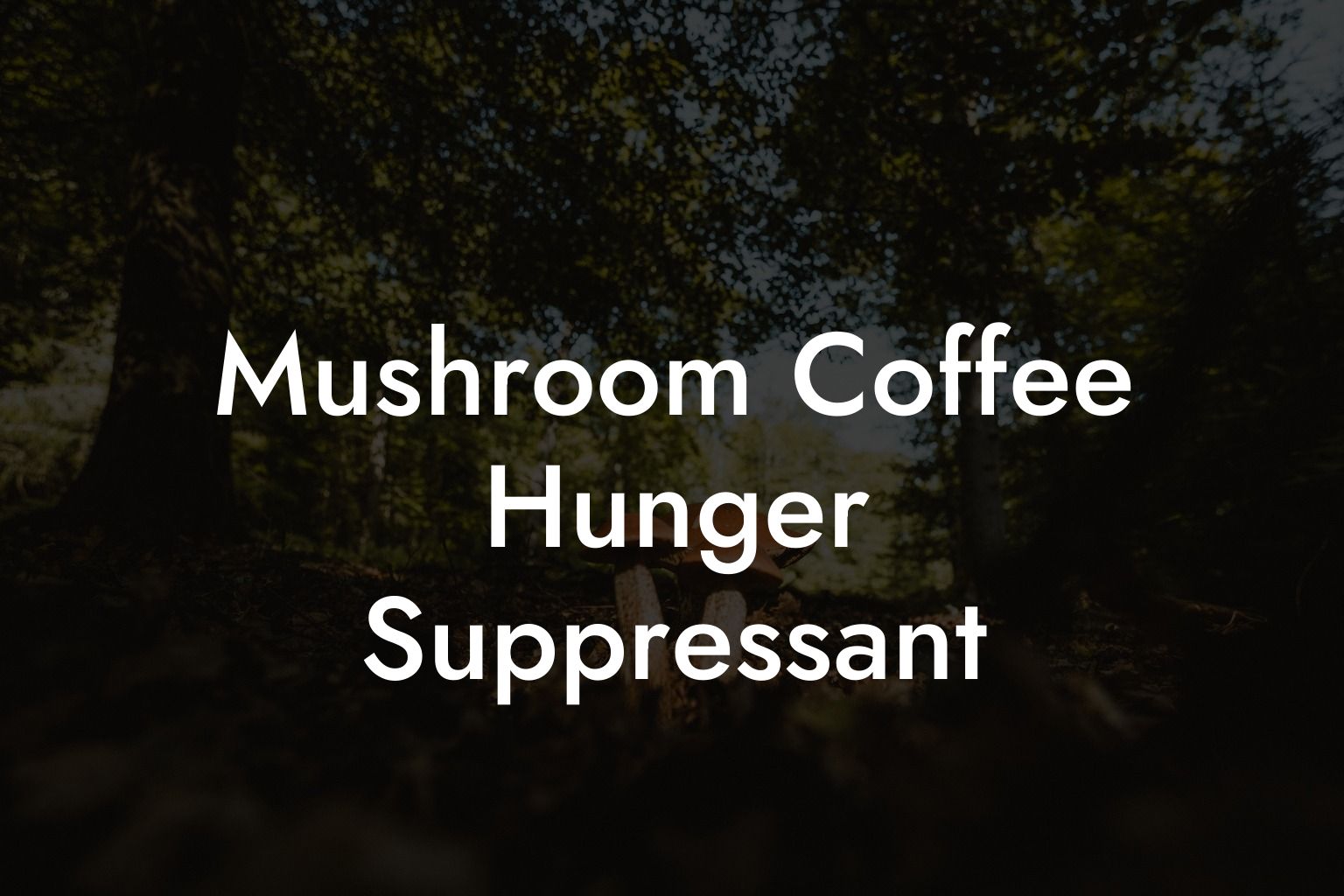 Mushroom Coffee Hunger Suppressant
