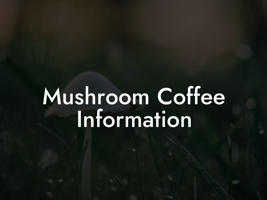 Mushroom Coffee Information