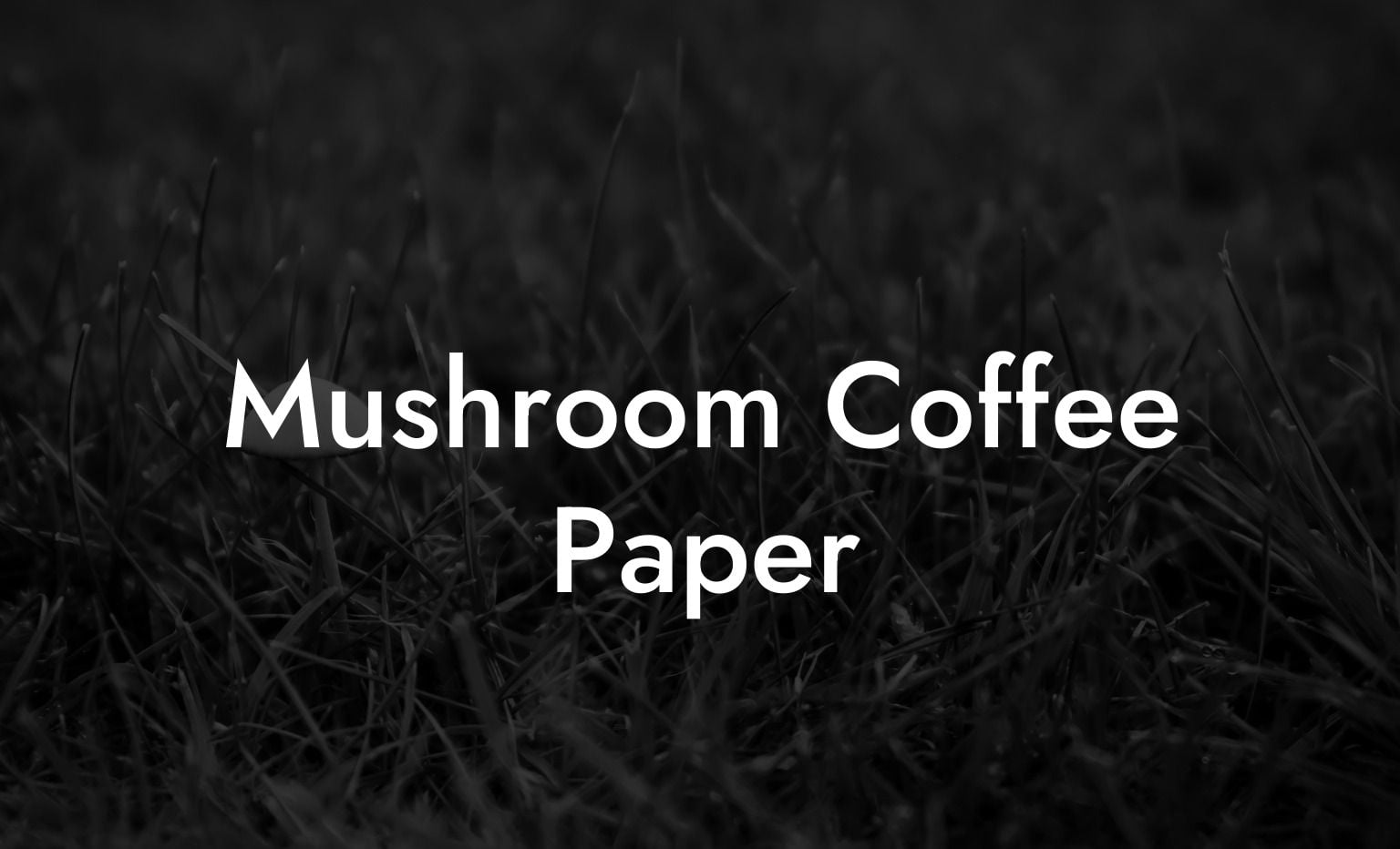 Mushroom Coffee Paper