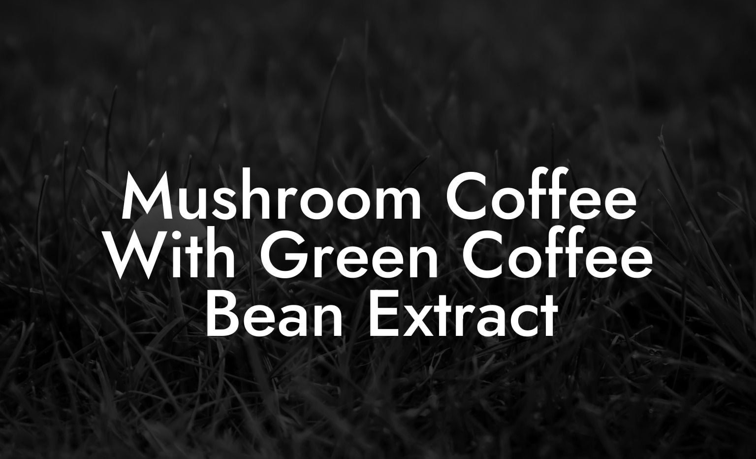 Mushroom Coffee With Green Coffee Bean Extract