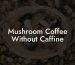 Mushroom Coffee Without Caffine