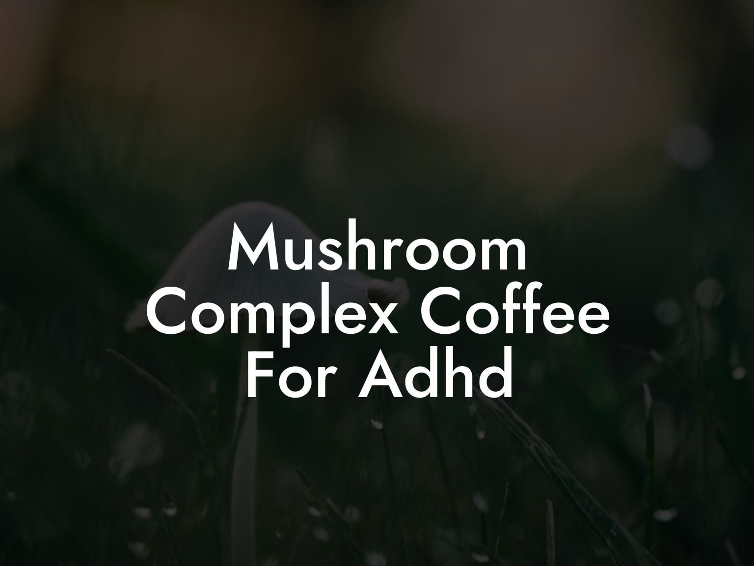 Mushroom Complex Coffee For Adhd