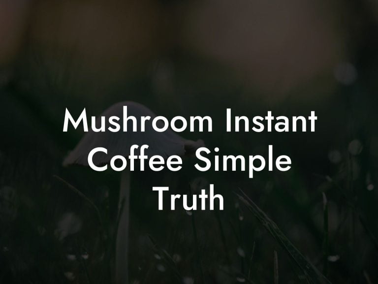 Mushroom Instant Coffee Simple Truth Mr Mushroom