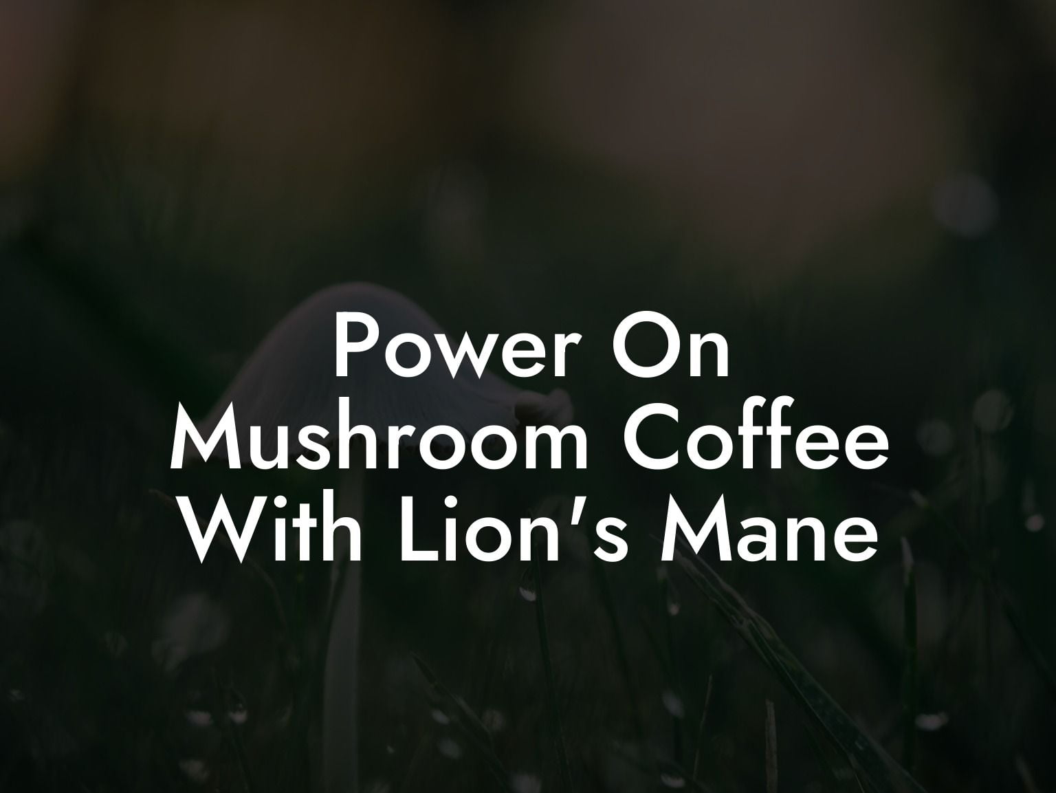 Power On Mushroom Coffee With Lion's Mane