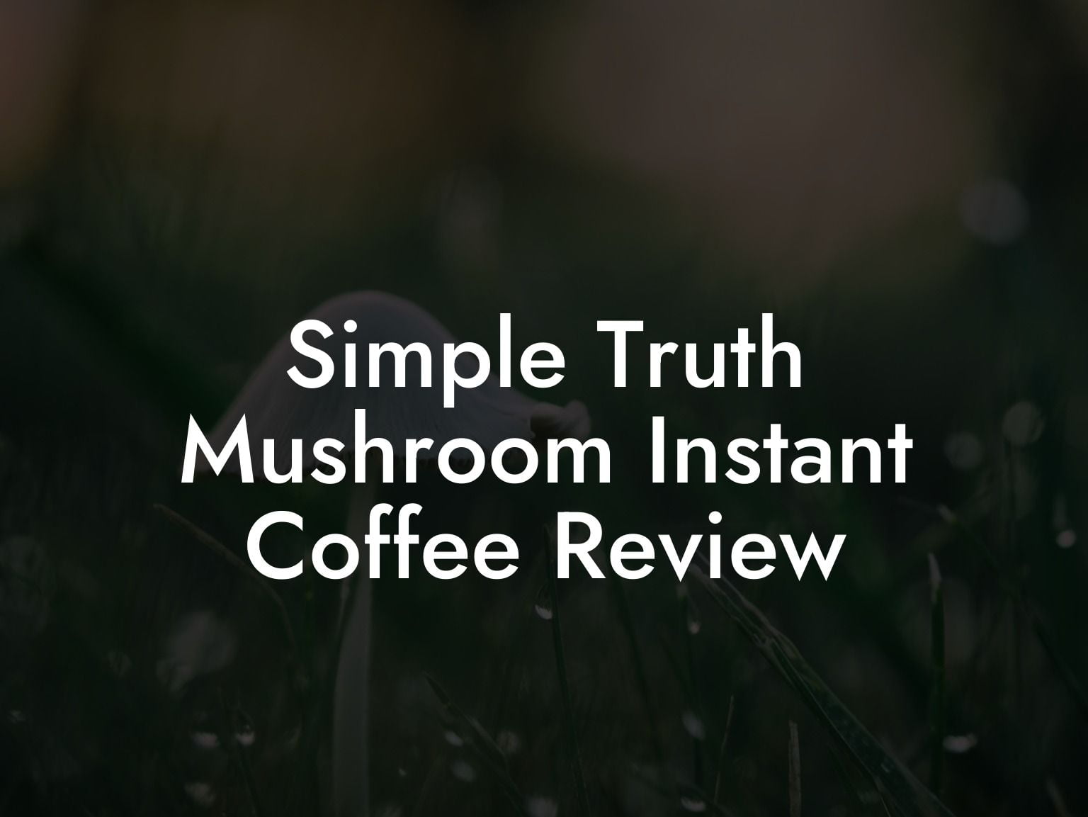 Simple Truth Mushroom Instant Coffee Review