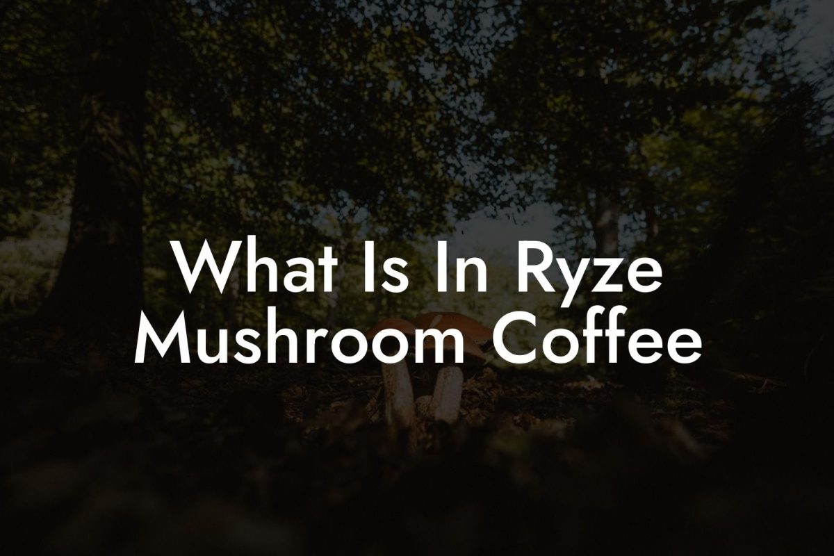 What Is In Ryze Mushroom Coffee