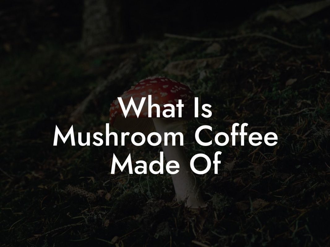 What Is Mushroom Coffee Made Of